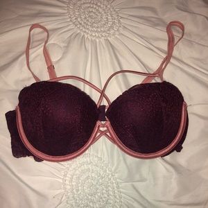 PINK strappy push up bra!